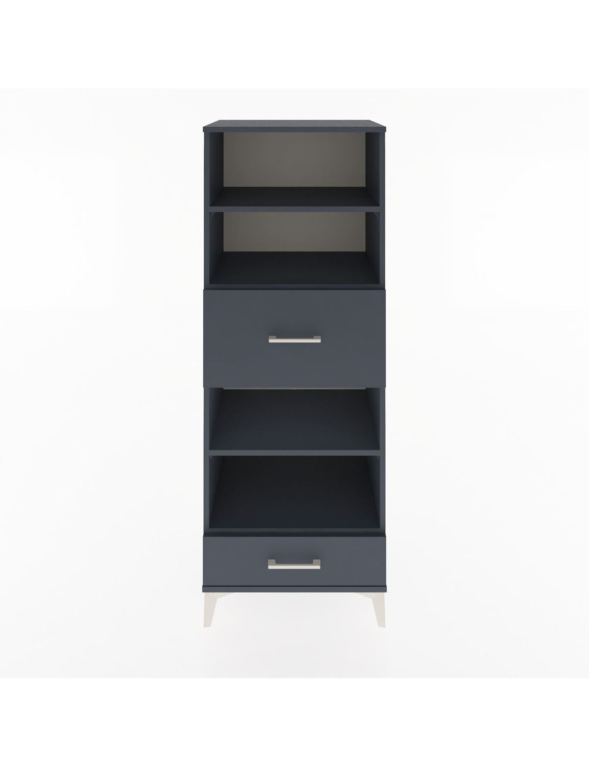 Hyperion Dolap 4 Raflı 2 Çekmeceli 60x44x163 Antrasit-Antrasit