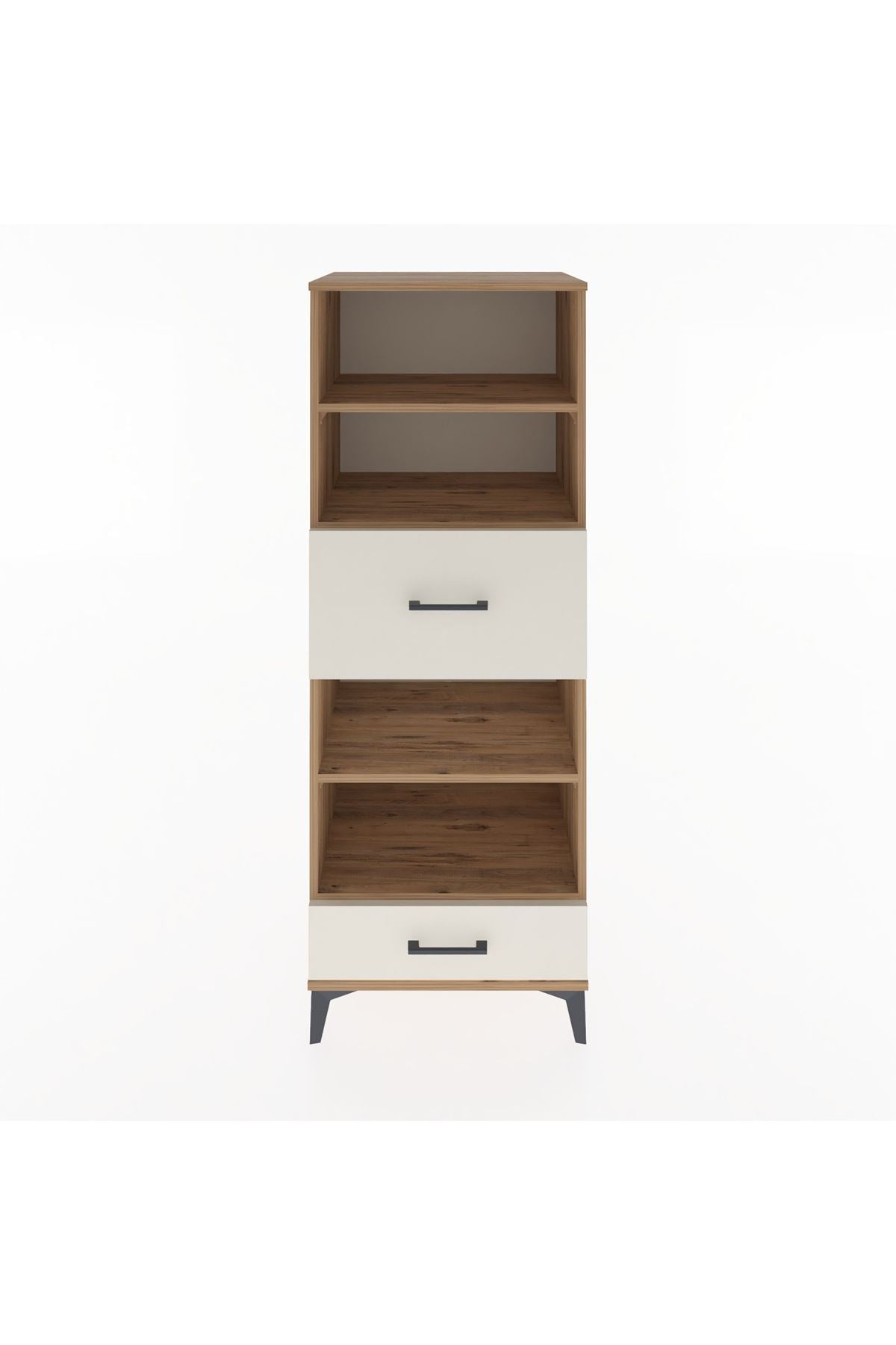 Hyperion Dolap 4 Raflı 2 Çekmeceli 60x44x163 Çam-Aytaşı