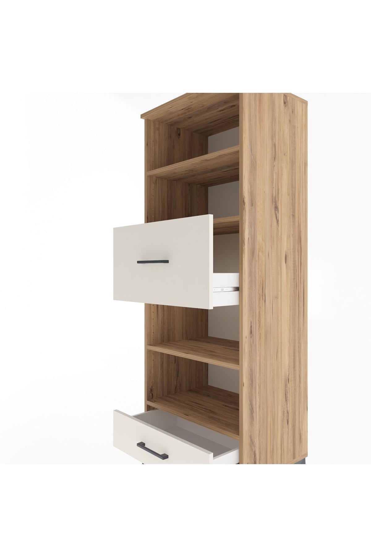 Hyperion Dolap 4 Raflı 2 Çekmeceli 60x44x163 Çam-Aytaşı