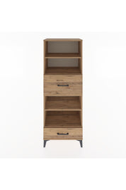 Hyperion Dolap 4 Raflı 2 Çekmeceli 60x44x163 Çam-Çam