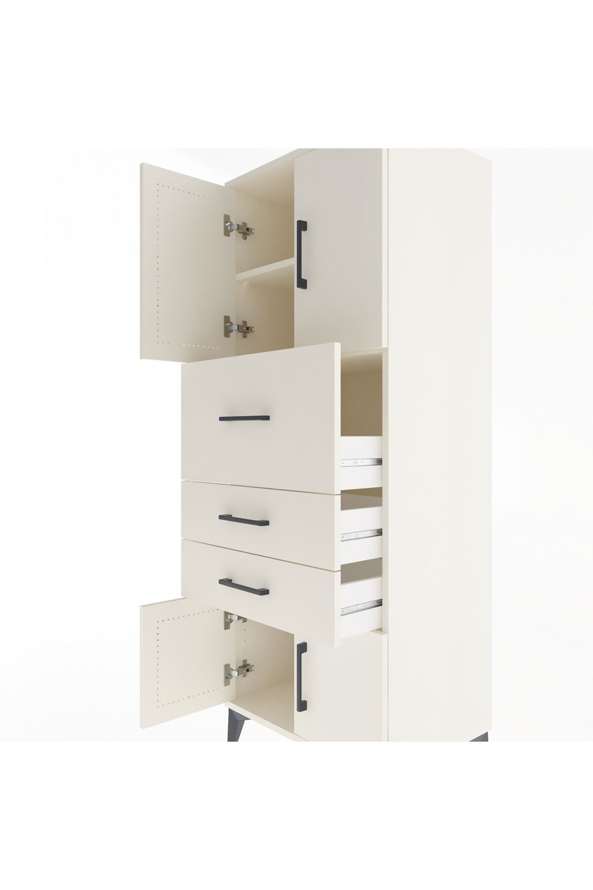 Hyperion Dolap 2 Raflı 3 Çekmeceli 4 Kapaklı 60x44x163 Aytaşı-Aytaşı