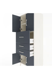 Hyperion Dolap 2 Raflı 3 Çekmeceli 4 Kapaklı 60x44x163 Aytaşı-Antrasit