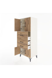 Hyperion Dolap 2 Raflı 3 Çekmeceli 4 Kapaklı 60x44x163 Aytaşı-Çam