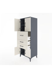 Hyperion Dolap 2 Raflı 3 Çekmeceli 4 Kapaklı 60x44x163 Antrasit-Aytaşı