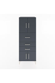 Hyperion Dolap 2 Raflı 3 Çekmeceli 4 Kapaklı 60x44x163 Antrasit-Antrasit