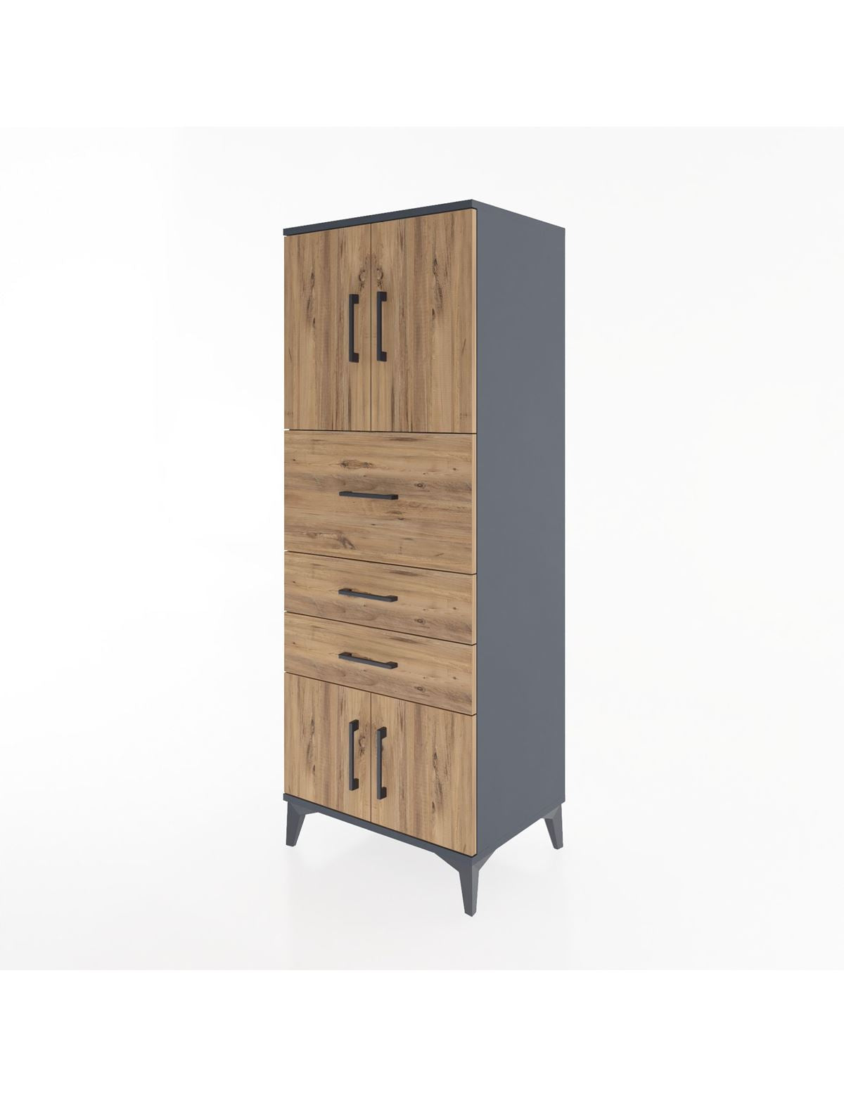 Hyperion Dolap 2 Raflı 3 Çekmeceli 4 Kapaklı 60x44x163 - S53M055V6B