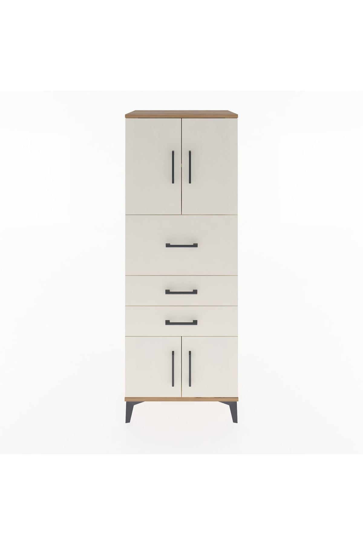 Hyperion Dolap 2 Raflı 3 Çekmeceli 4 Kapaklı 60x44x163 Çam-Aytaşı