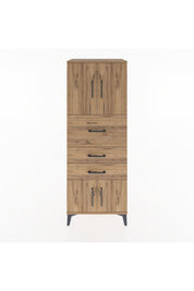 Hyperion Dolap 2 Raflı 3 Çekmeceli 4 Kapaklı 60x44x163 Çam-Çam