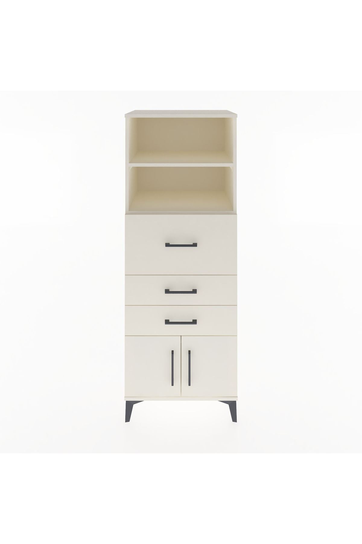 Hyperion Dolap 2 Raflı 3 Çekmeceli 2 Kapaklı 60x44x163 Aytaşı-Aytaşı