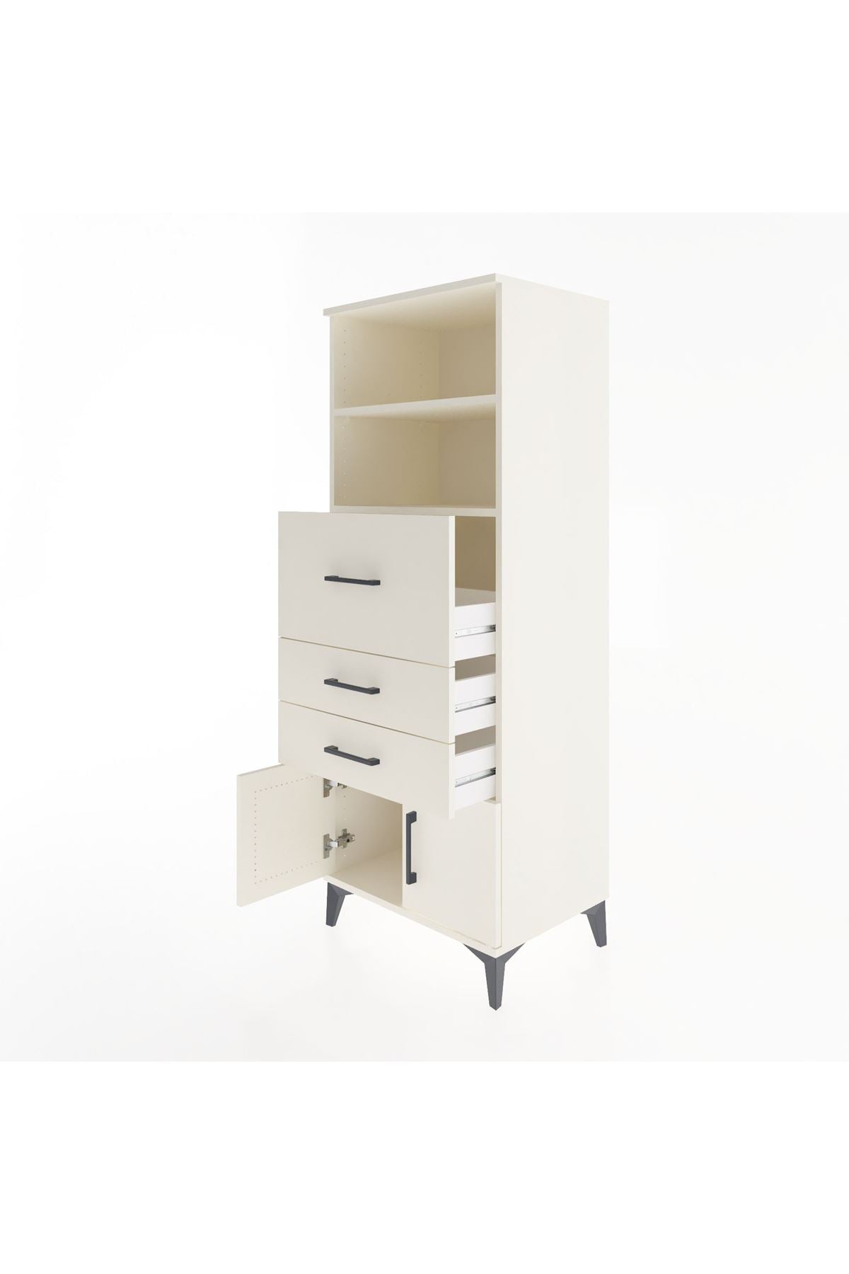 Hyperion Dolap 2 Raflı 3 Çekmeceli 2 Kapaklı 60x44x163 Aytaşı-Aytaşı