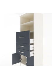 Hyperion Dolap 2 Raflı 3 Çekmeceli 2 Kapaklı 60x44x163 Aytaşı-Antrasit