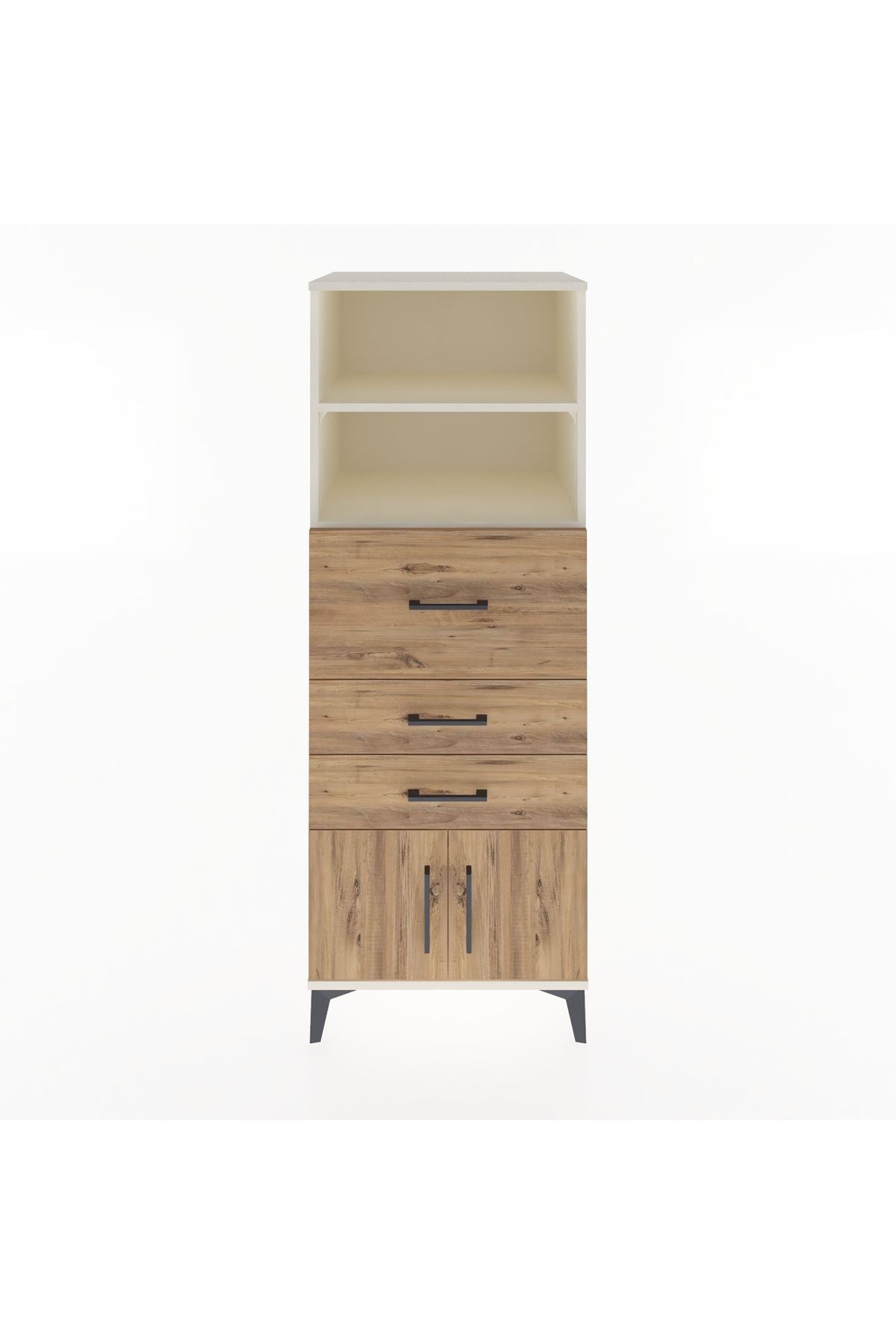 Hyperion Dolap 2 Raflı 3 Çekmeceli 2 Kapaklı 60x44x163 Aytaşı-Çam