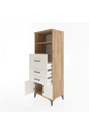 Hyperion Dolap 2 Raflı 3 Çekmeceli 2 Kapaklı 60x44x163 Çam-Aytaşı
