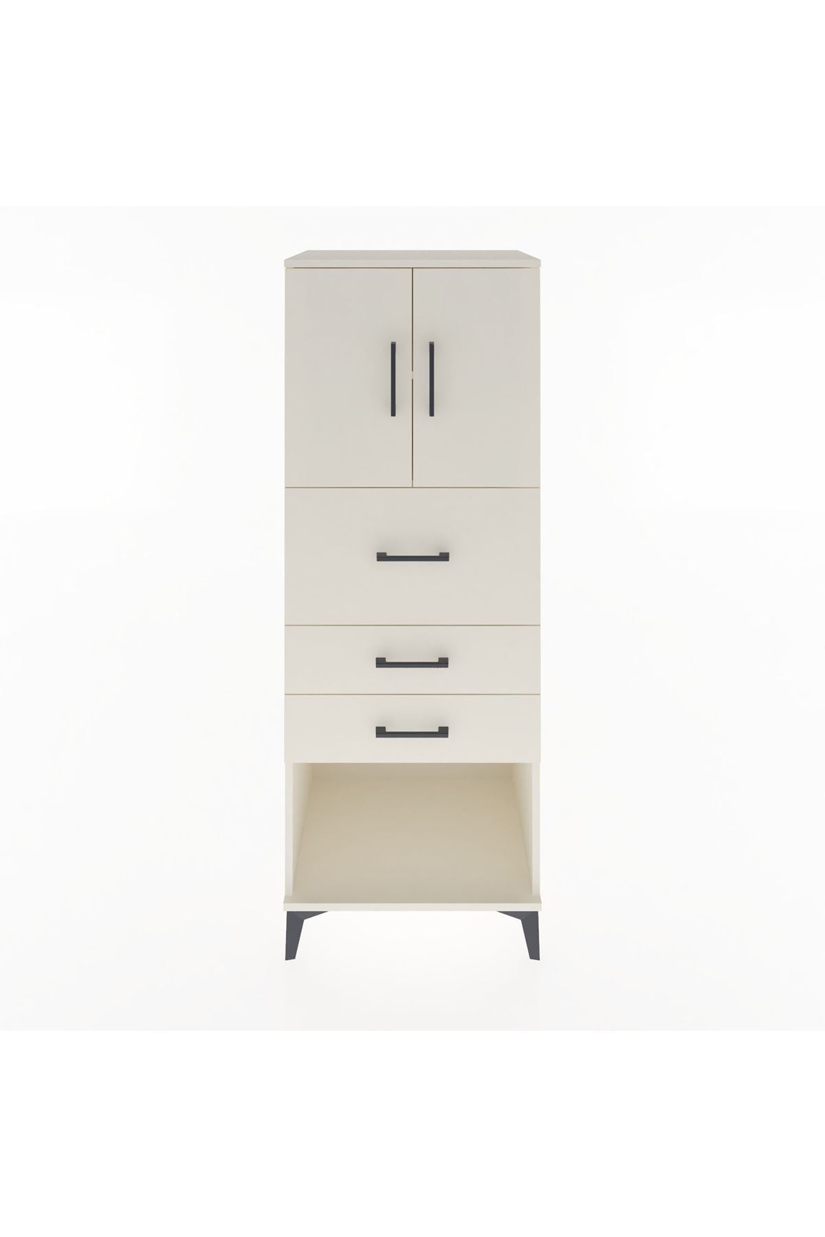 Hyperion Dolap 2 Raflı 3 Çekmeceli 2 Kapaklı 60x44x163 Aytaşı-Aytaşı