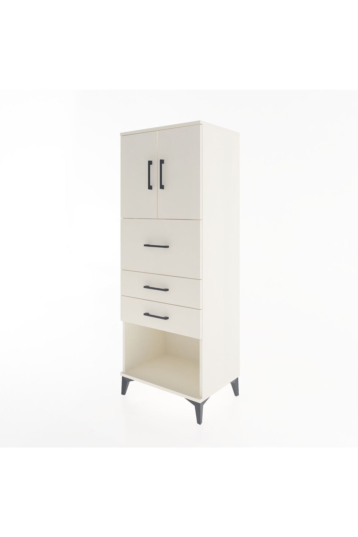 Hyperion Dolap 2 Raflı 3 Çekmeceli 2 Kapaklı 60x44x163 Aytaşı-Aytaşı