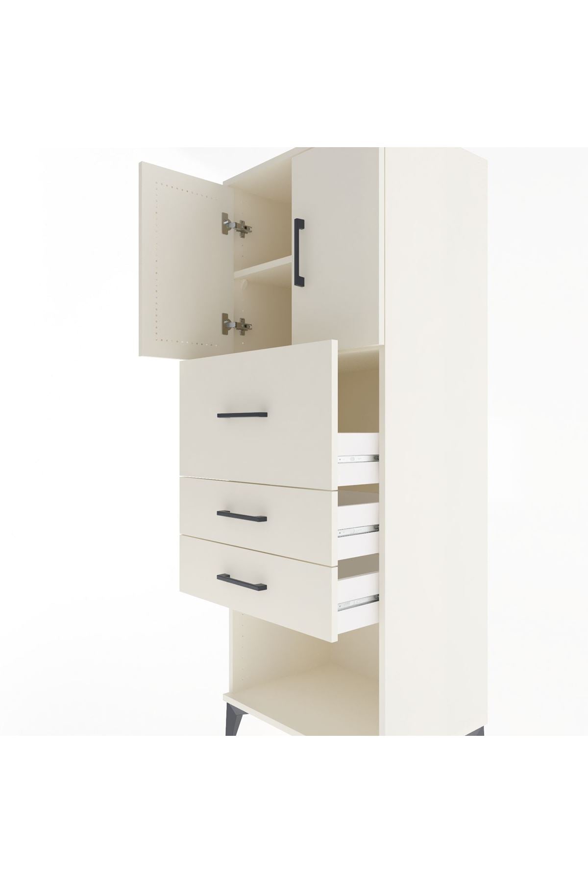 Hyperion Dolap 2 Raflı 3 Çekmeceli 2 Kapaklı 60x44x163 Aytaşı-Aytaşı