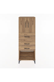 Hyperion Dolap 2 Raflı 3 Çekmeceli 2 Kapaklı 60x44x163 Çam-Çam