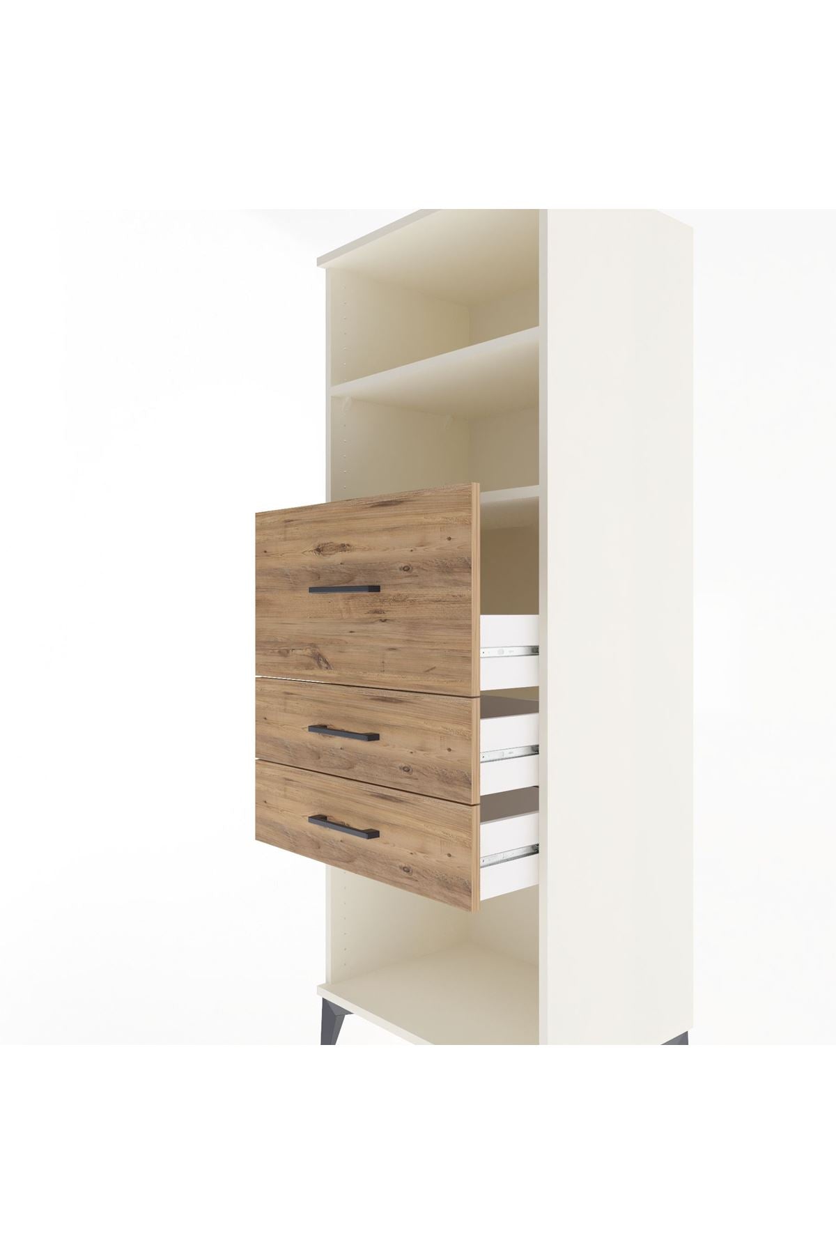 Hyperion Dolap 2 Raflı 3 Çekmeceli 60x44x163 Aytaşı-Çam