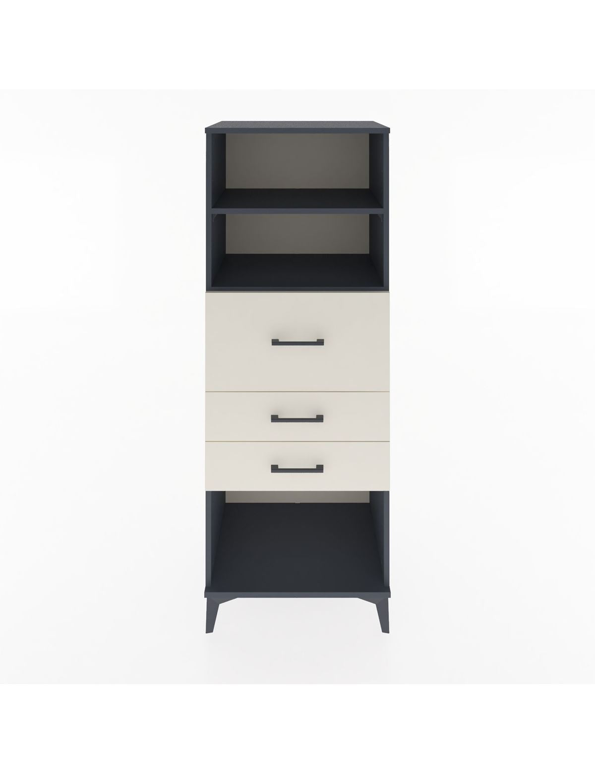 Hyperion Dolap 2 Raflı 3 Çekmeceli 60x44x163 Antrasit-Aytaşı