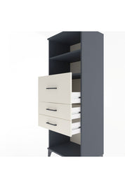 Hyperion Dolap 2 Raflı 3 Çekmeceli 60x44x163 Antrasit-Aytaşı