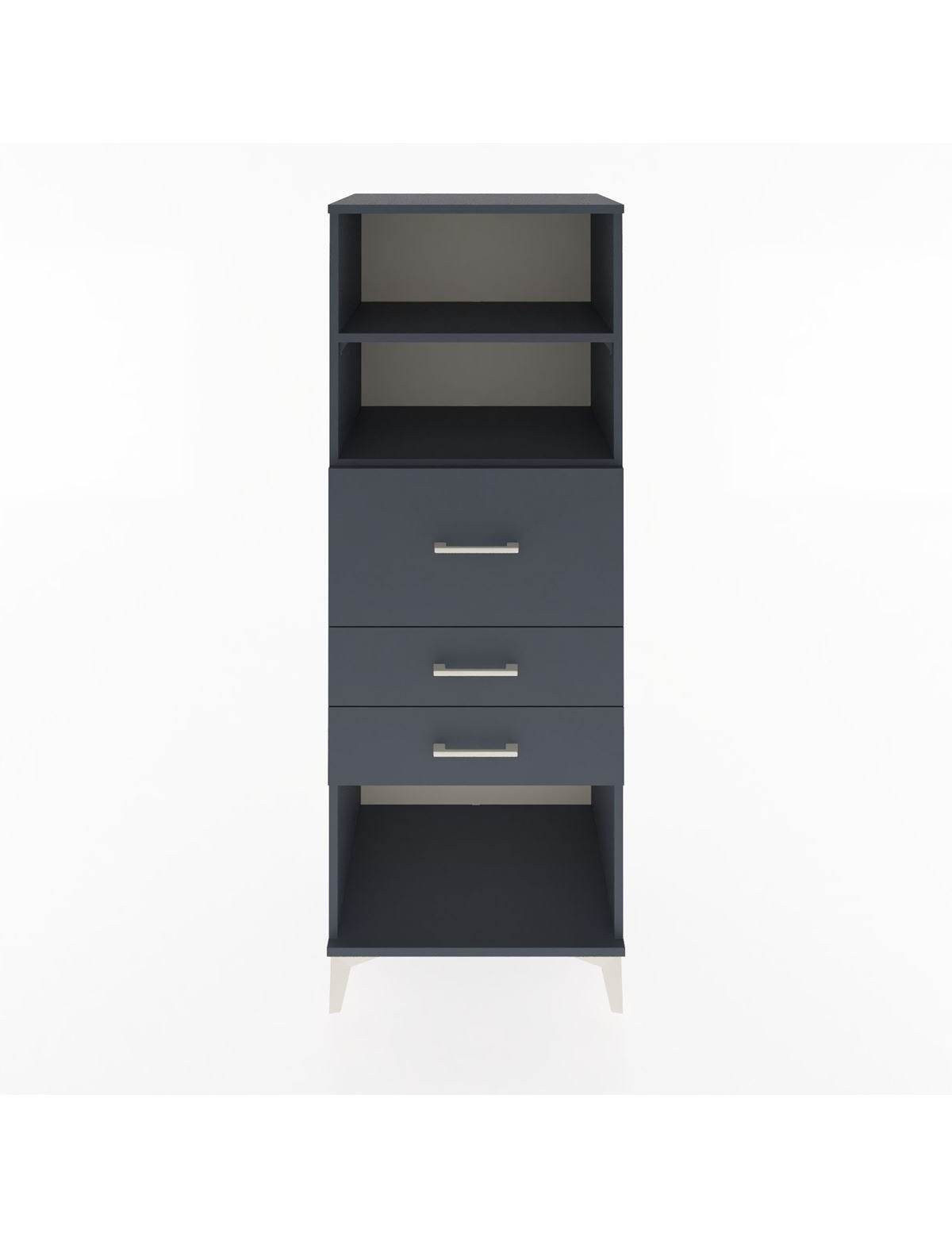 Hyperion Dolap 2 Raflı 3 Çekmeceli 60x44x163 Antrasit-Antrasit