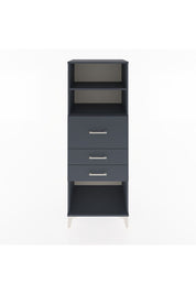 Hyperion Dolap 2 Raflı 3 Çekmeceli 60x44x163 Antrasit-Antrasit