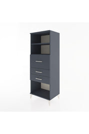 Hyperion Dolap 2 Raflı 3 Çekmeceli 60x44x163 Antrasit-Antrasit