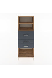 Hyperion Dolap 2 Raflı 3 Çekmeceli 60x44x163 Çam-Antrasit