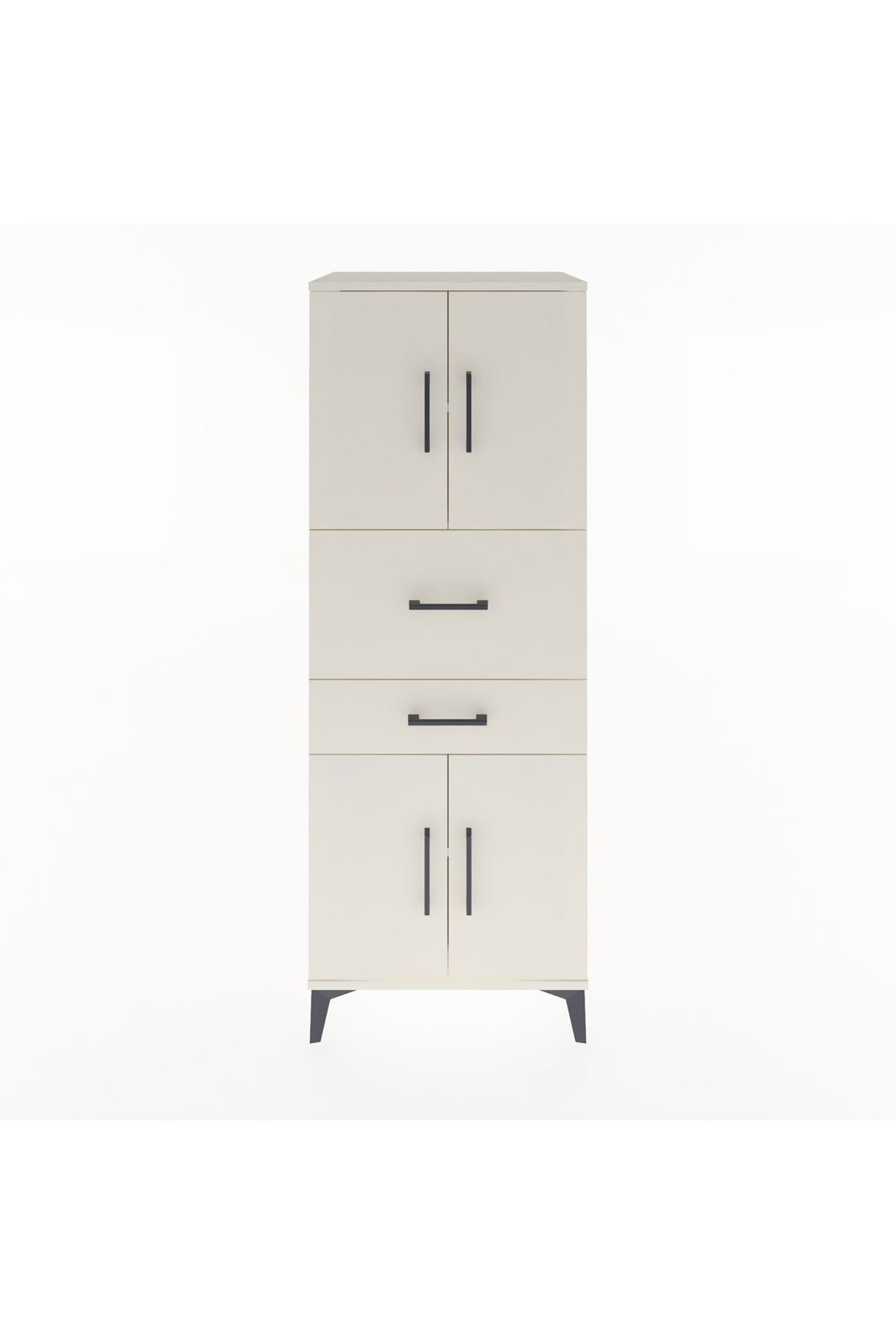 Hyperion Dolap 3 Raflı 2 Çekmeceli 4 Kapaklı 60x44x163 Aytaşı-Aytaşı