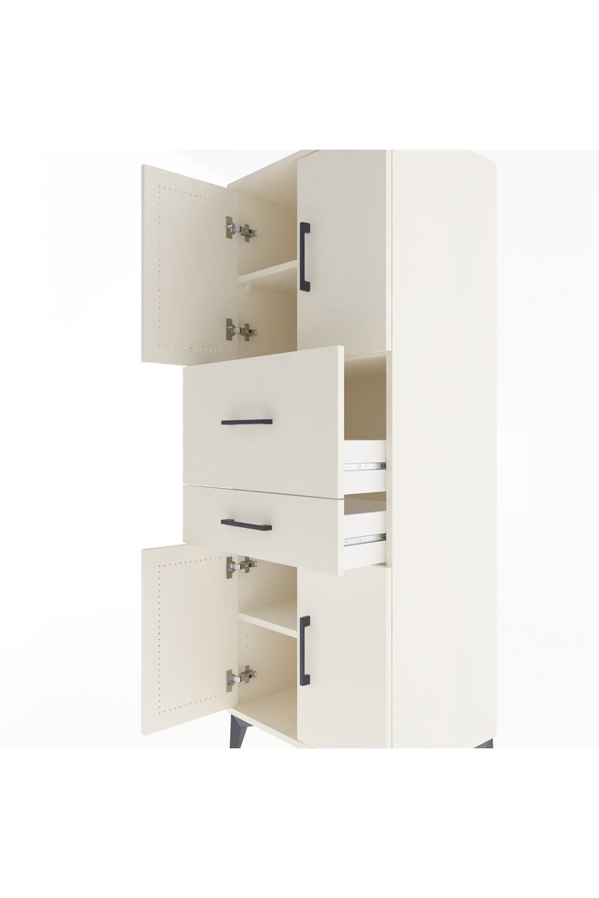 Hyperion Dolap 3 Raflı 2 Çekmeceli 4 Kapaklı 60x44x163 Aytaşı-Aytaşı