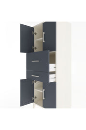 Hyperion Dolap 3 Raflı 2 Çekmeceli 4 Kapaklı 60x44x163 Aytaşı-Antrasit