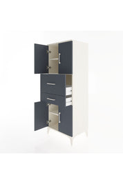 Hyperion Dolap 3 Raflı 2 Çekmeceli 4 Kapaklı 60x44x163 Aytaşı-Antrasit