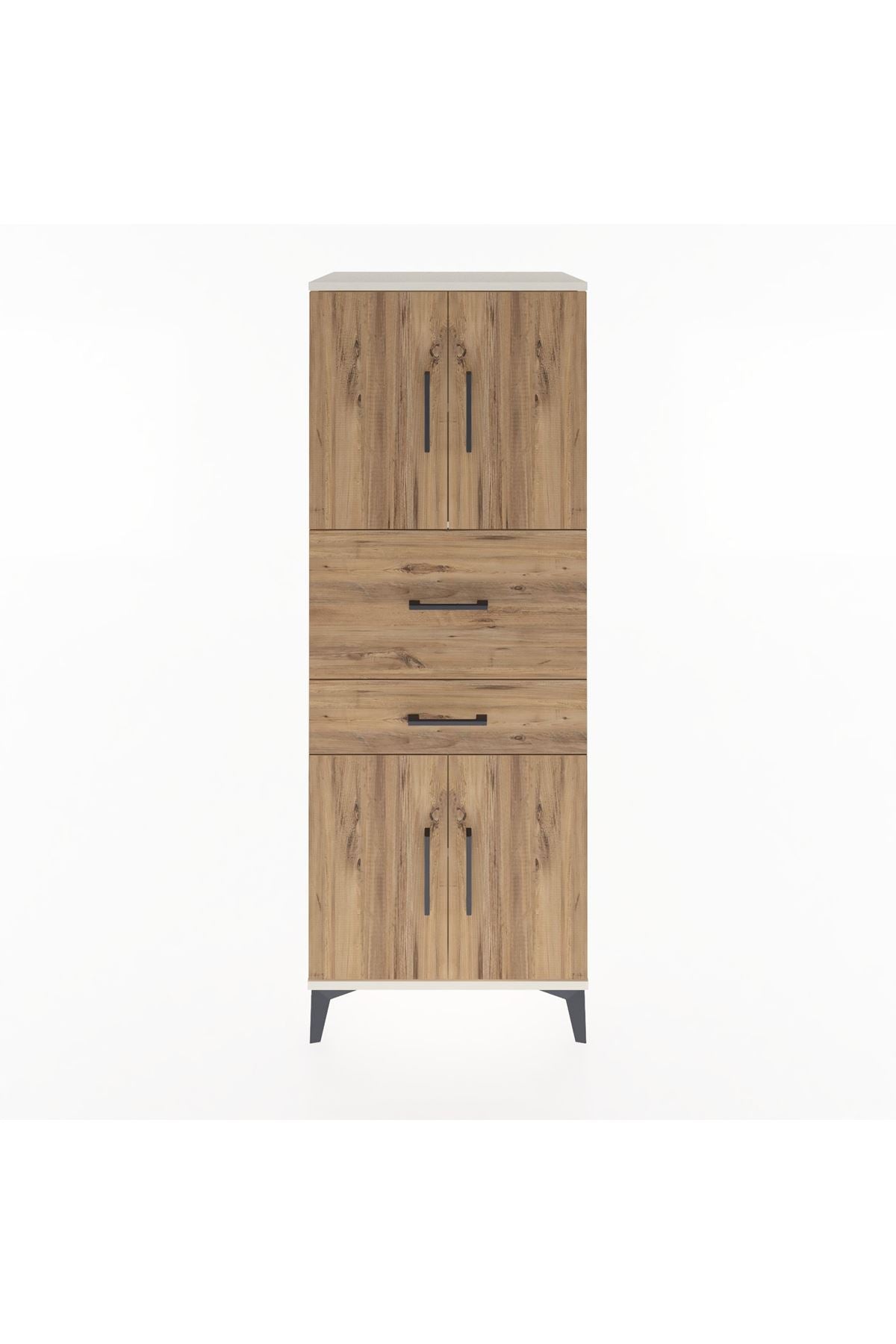 Hyperion Dolap 3 Raflı 2 Çekmeceli 4 Kapaklı 60x44x163 Aytaşı-Çam