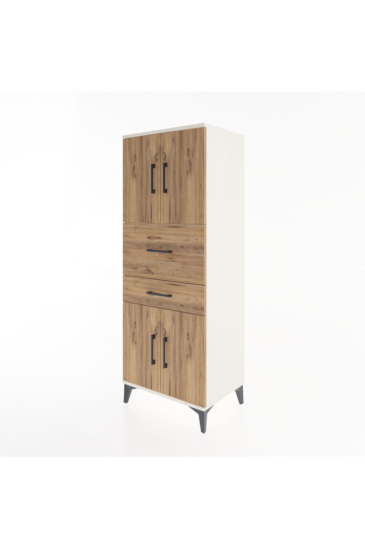 Hyperion Dolap 3 Raflı 2 Çekmeceli 4 Kapaklı 60x44x163 Aytaşı-Çam