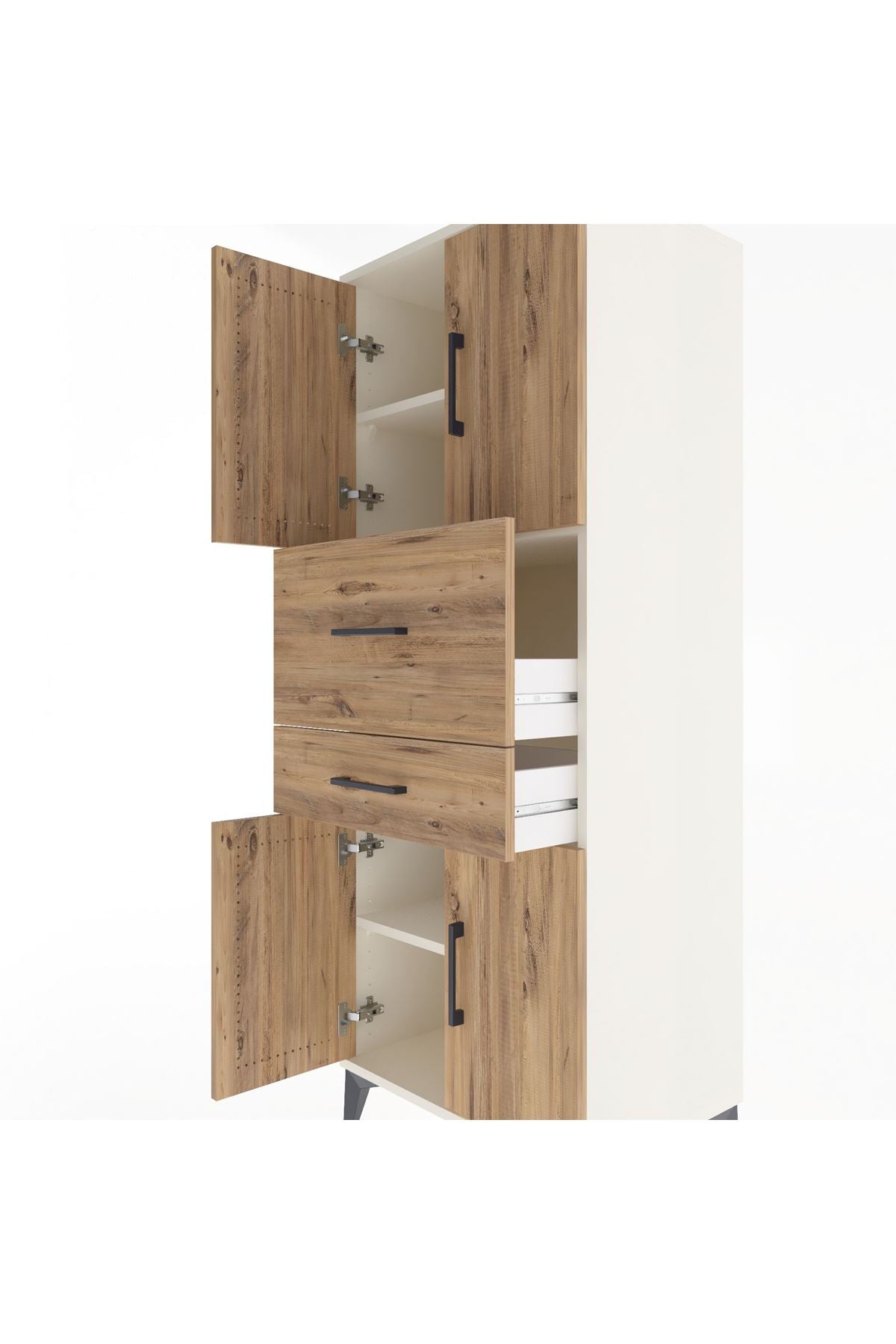 Hyperion Dolap 3 Raflı 2 Çekmeceli 4 Kapaklı 60x44x163 Aytaşı-Çam