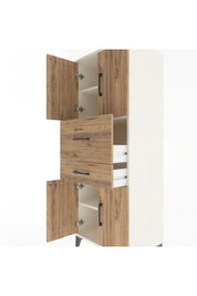 Hyperion Dolap 3 Raflı 2 Çekmeceli 4 Kapaklı 60x44x163 Aytaşı-Çam