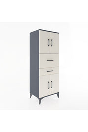 Hyperion Dolap 3 Raflı 2 Çekmeceli 4 Kapaklı 60x44x163 Antrasit-Aytaşı