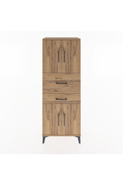 Hyperion Dolap 3 Raflı 2 Çekmeceli 4 Kapaklı 60x44x163 Çam-Çam