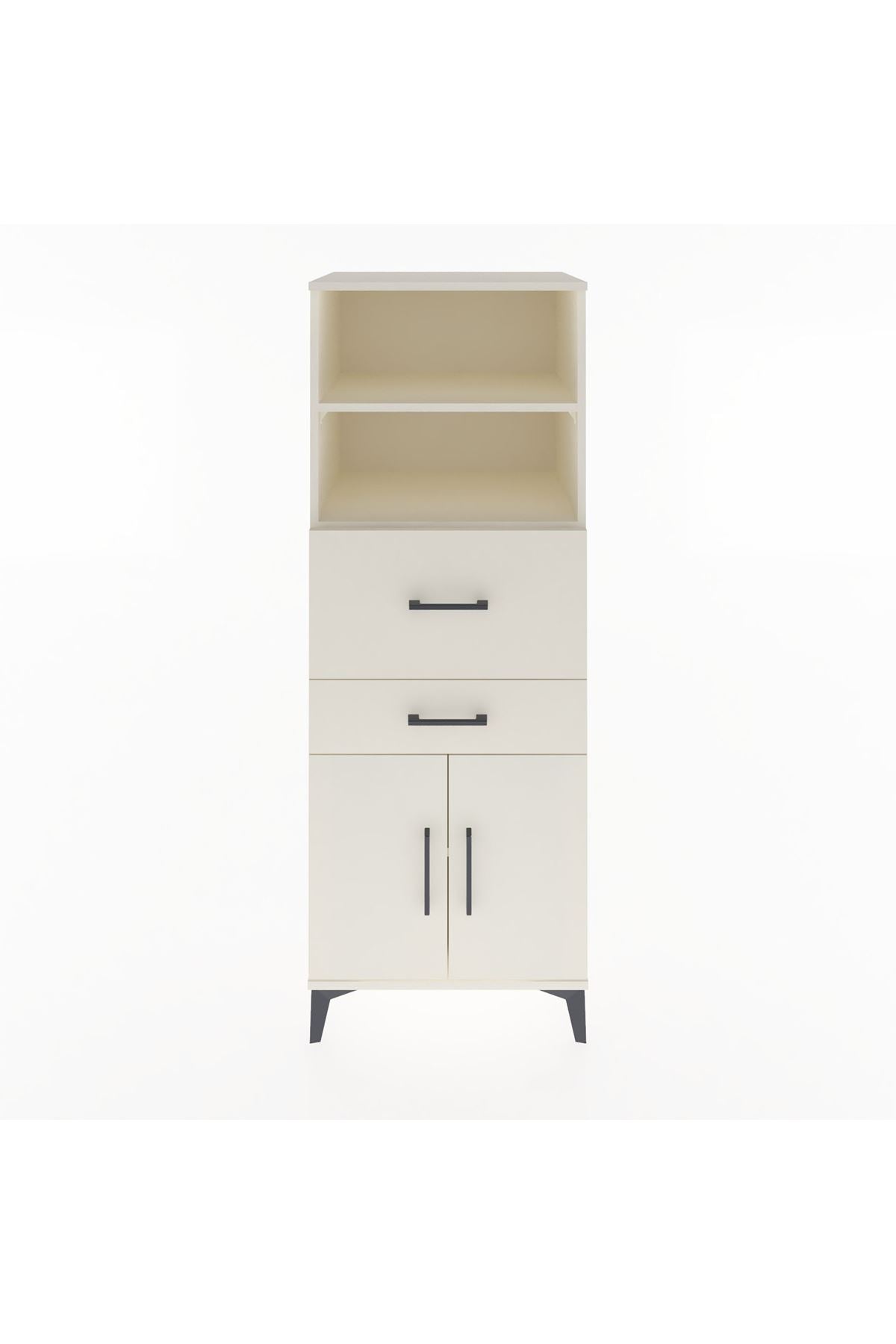 Hyperion Dolap 3 Raflı 2 Çekmeceli 2 Kapaklı 60x44x163 Aytaşı-Aytaşı