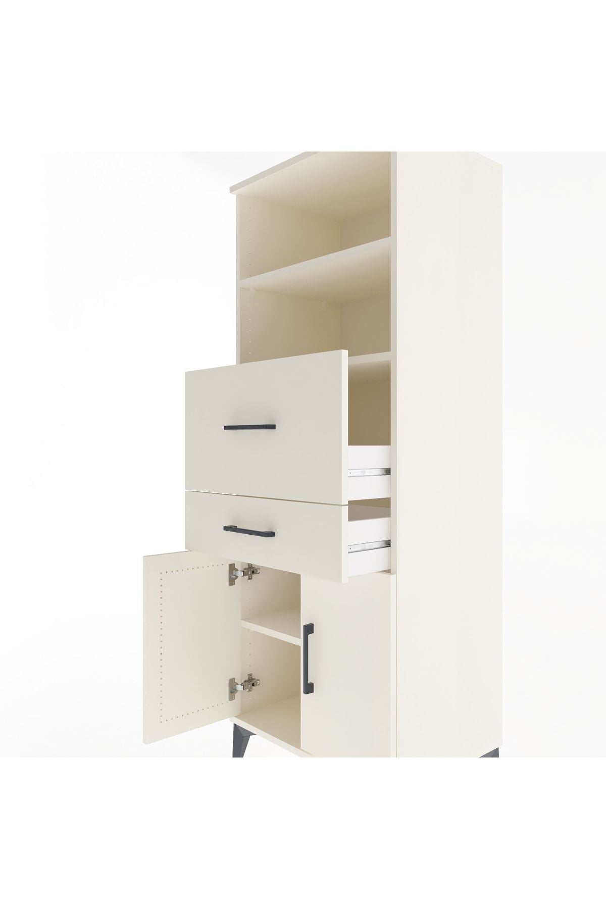 Hyperion Dolap 3 Raflı 2 Çekmeceli 2 Kapaklı 60x44x163 Aytaşı-Aytaşı