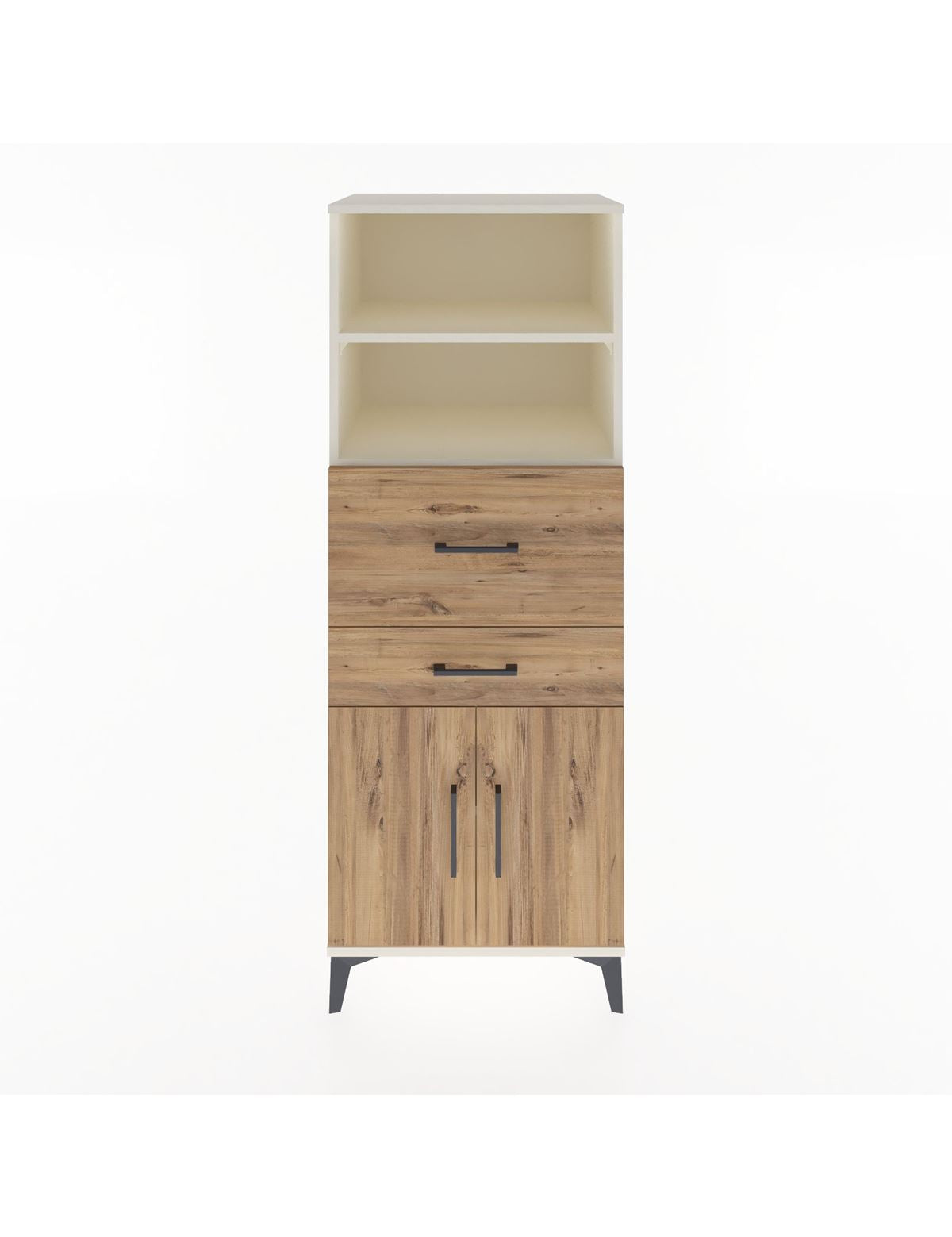 Hyperion Dolap 3 Raflı 2 Çekmeceli 2 Kapaklı 60x44x163 Aytaşı-Çam