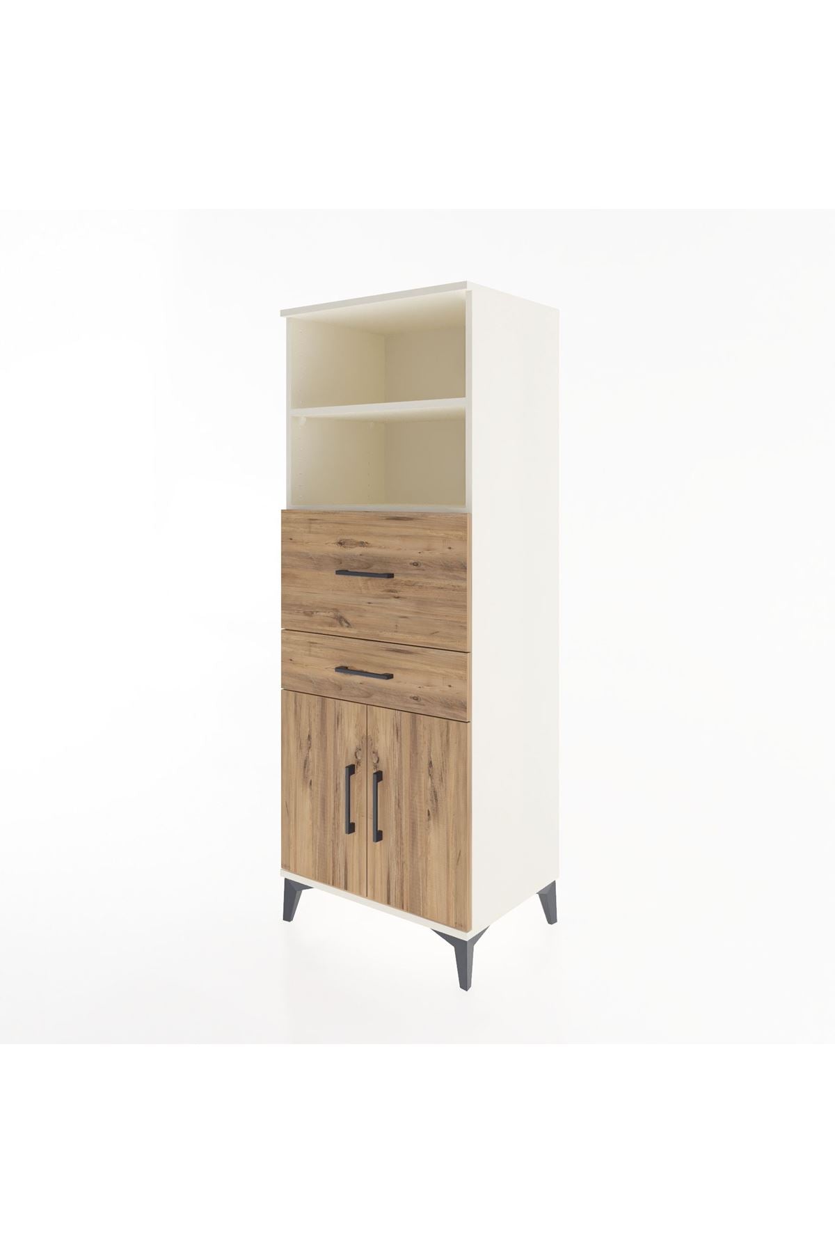 Hyperion Dolap 3 Raflı 2 Çekmeceli 2 Kapaklı 60x44x163 Aytaşı-Çam