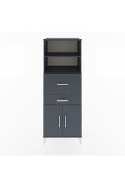 Hyperion Dolap 3 Raflı 2 Çekmeceli 2 Kapaklı 60x44x163 Antrasit-Antrasit