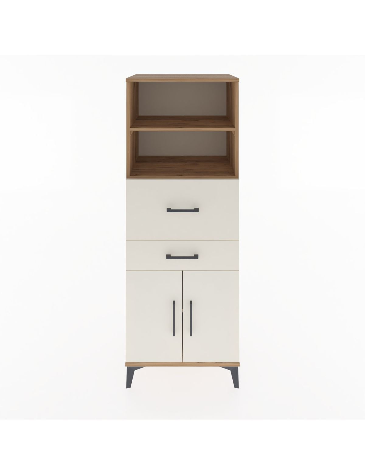 Hyperion Dolap 3 Raflı 2 Çekmeceli 2 Kapaklı 60x44x163 Çam-Aytaşı