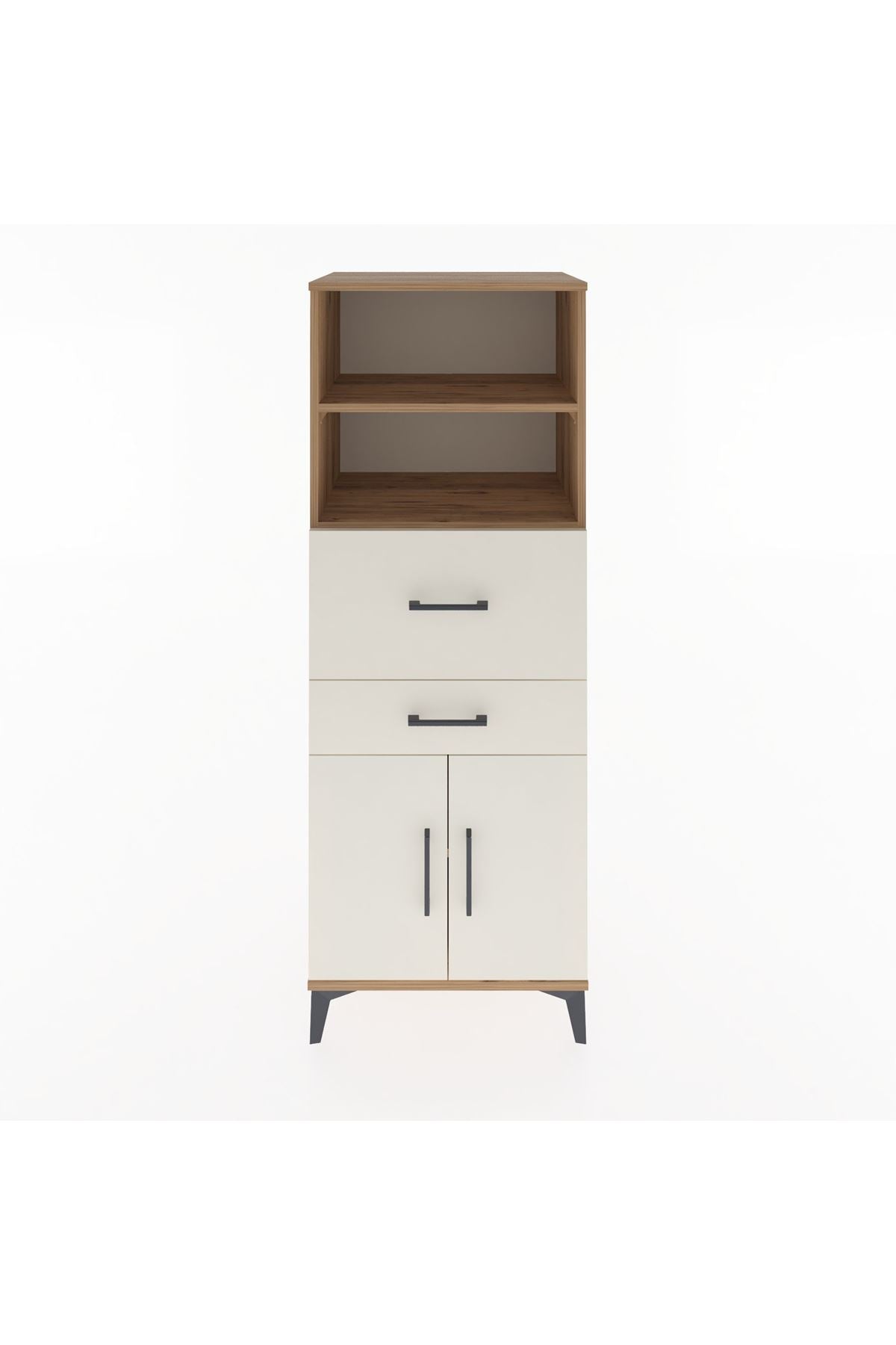 Hyperion Dolap 3 Raflı 2 Çekmeceli 2 Kapaklı 60x44x163 Çam-Aytaşı