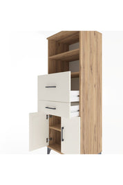 Hyperion Dolap 3 Raflı 2 Çekmeceli 2 Kapaklı 60x44x163 Çam-Aytaşı
