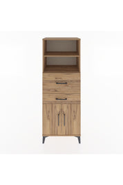 Hyperion Dolap 3 Raflı 2 Çekmeceli 2 Kapaklı 60x44x163 Çam-Çam