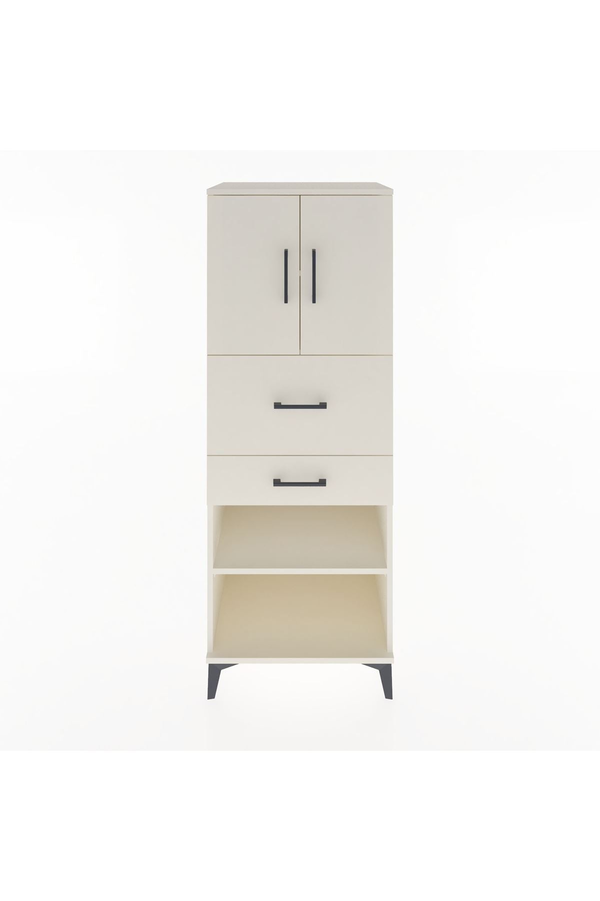 Hyperion Dolap 3 Raflı 2 Çekmeceli 2 Kapaklı 60x44x163 Aytaşı-Aytaşı