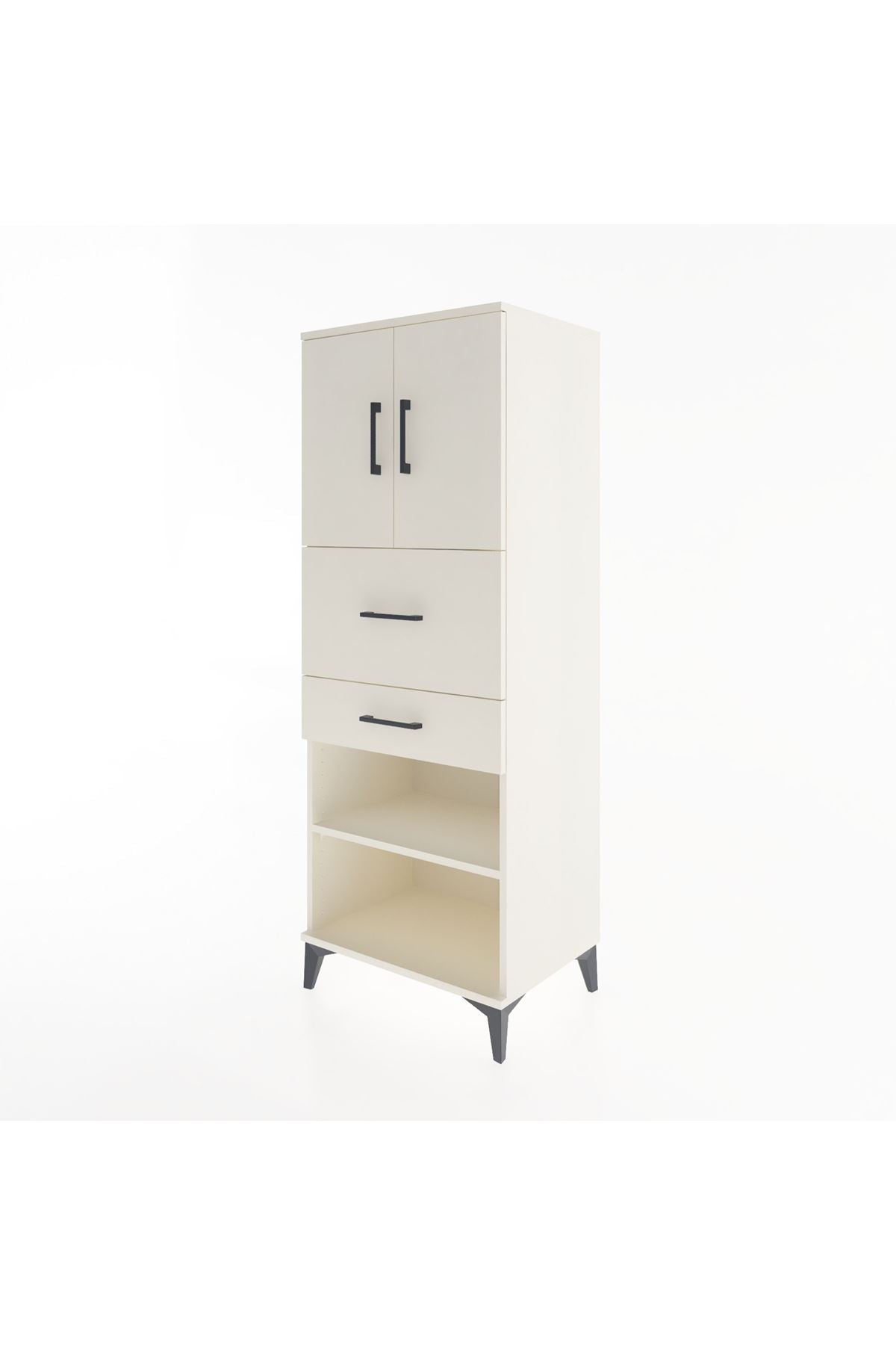 Hyperion Dolap 3 Raflı 2 Çekmeceli 2 Kapaklı 60x44x163 Aytaşı-Aytaşı