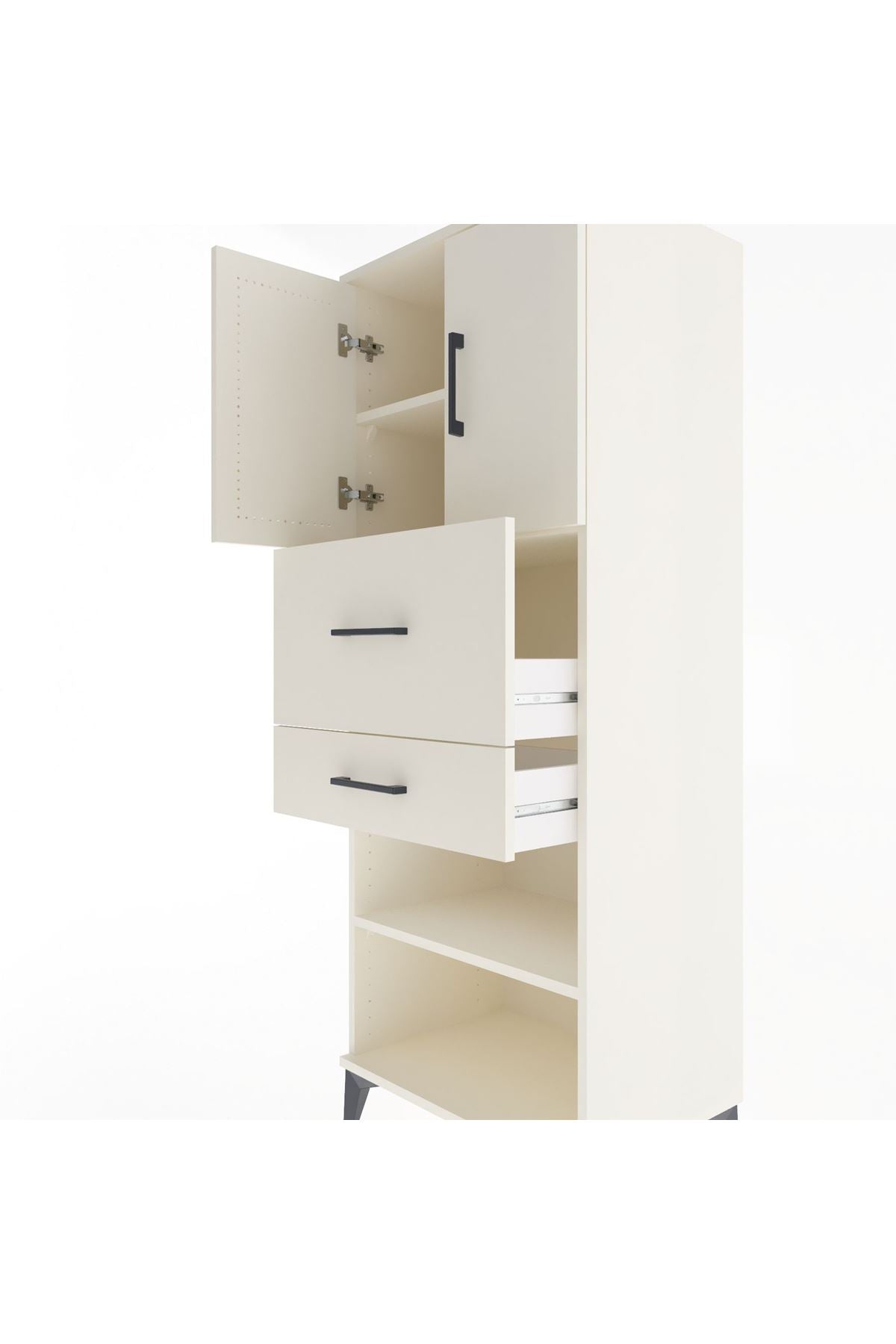 Hyperion Dolap 3 Raflı 2 Çekmeceli 2 Kapaklı 60x44x163 Aytaşı-Aytaşı